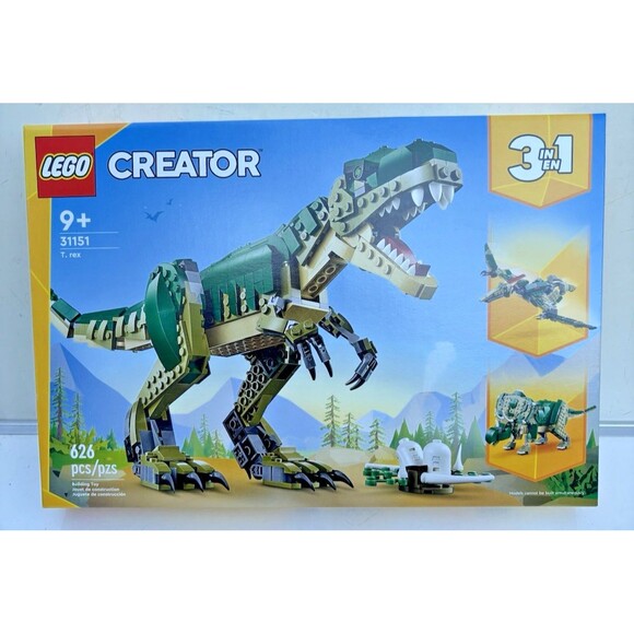 LEGO Creator 3 in 1 T-Rex Dinosaur Toy - Build T Rex, Triceratops & Pterodactyl - Picture 9 of 11